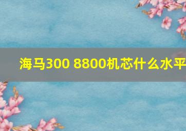 海马300 8800机芯什么水平